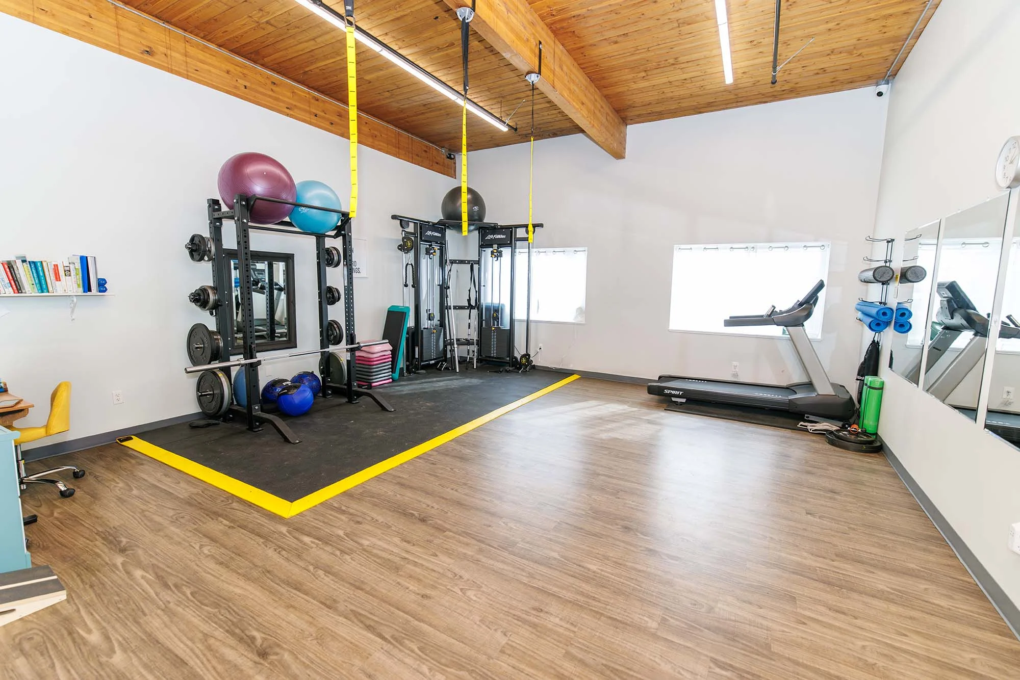Inside Heidi's private training studio in Homer, Alaska